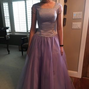 Modest Purple Prom Dress